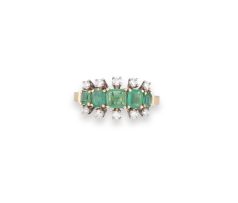 Five-stone emerald and diamond ring, Franz Hirner