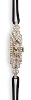 Lady's Art Deco diamond wristwatch