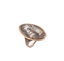 18th century gold mourning ring, 1790