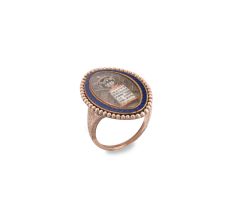18th century gold and enamel mourning ring, 1781