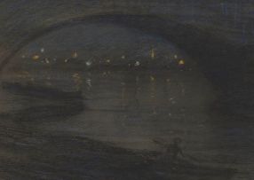Hugo Naudé; A Bridge by Night