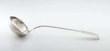 A Cape silver Fiddle pattern sauce ladle, John Townsend, first half 19th century