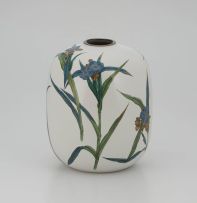 A Japanese earthenware vase, modern