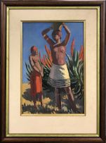 Alfred Neville Lewis; Pondo Women with Aloes
