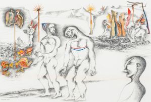 Cecil Skotnes; The Stone Garden: Adam and Eve's Emigration from the Garden - No. 2