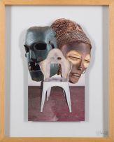 Larita Engelbrecht; African Masks and Chair