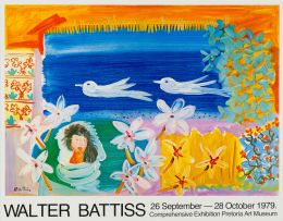 Walter Battiss; Walter Battiss, Comprehensive Exhibition, Pretoria Art Museum, 26 September - 28 October 1979, poster
