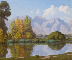 Jan Ernst Abraham Volschenk; Nature Mirrors Drakenstein Mountains (Paarl)