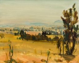 Clement Serneels; Landscape with Mountains in the Distance
