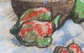 Conrad Theys; Still Life with Peppers, Bowl and Jug