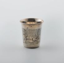 A Russian silver and niello beaker, probably Andreì Vilbgelm Vekman, Moscow, mid-19th century