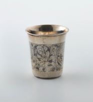 A Russian silver and niello beaker, probably Andreì Vilbgelm Vekman, Moscow, mid-19th century