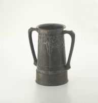 A Liberty & Co ’Tudric’ pewter two-handled loving cup, designed by David Veasey, early 20th century