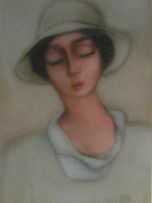 Pieter van der Westhuizen; Portrait of a Girl wearing a Hat