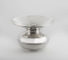 A silver-plate spittoon, 19th century