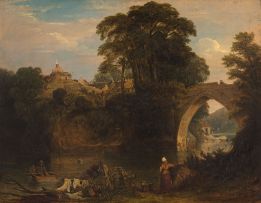 William James Müller; A Village by a River