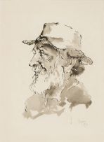 Gregoire Boonzaier; Portrait of a Man in a Hat