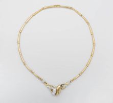 Diamond-set and gold necklace