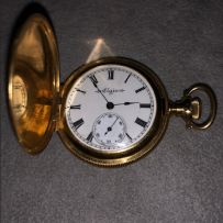 18ct gold keyless watch, Elgin Watch Co. No 5037371