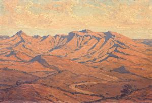 Jacob Hendrik Pierneef; A Road through a Mountainous Landscape