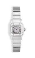 Lady's stainless steel Santos Galbee Cartier wristwatch, Ref 1565, 2007