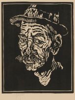 Gregoire Boonzaier; Portrait of a Man in a Hat