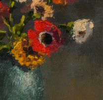 Otto Klar; Still Life with Poppies and Chrysanthemums