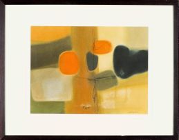 Jan Dingemans; Abstract in Orange and Black