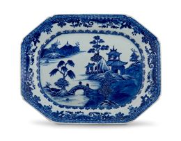 A Chinese blue and white Nanking dish, Qing Dynasty, 18th/19th century