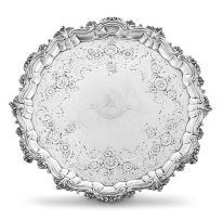 A George II silver salver, William Peaston, London, 1749