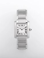 Lady’s stainless steel Tank Française Cartier wristwatch