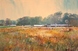 Christopher Tugwell; Farm Scene with Windmill