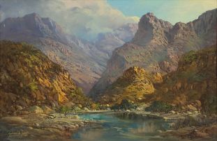 Gabriel de Jongh; Mountain Landscape