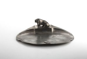 A WMF Art Nouveau silver-plate visiting card tray, early 20th century