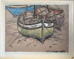 Gregoire Boonzaier; San Giorgio, recto; Boats at their Moorings, verso