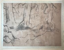 Gregoire Boonzaier; A Venetian Canal, recto; Trees on a Hillside, verso