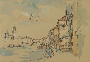 Gregoire Boonzaier; Kanaal, Venesië (Canal, Venice)