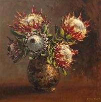 Otto Klar; Proteas in a Vase