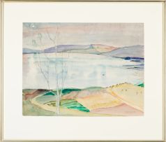 Maud Sumner; Landscape with Lake and Bare Tree