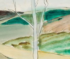 Maud Sumner; Landscape with Lake and Bare Tree