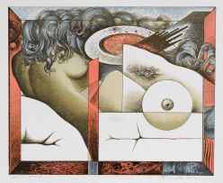 Armando Baldinelli; Abstract Figure in Interior