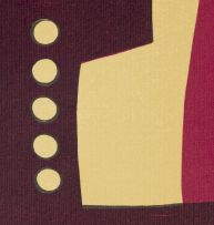 Hannes Harrs; Abstract in Maroon and Beige