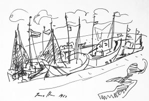 Irma Stern; Moored Sailing Boats