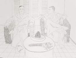 David Hockney; Christopher Isherwood and Don Bachardy