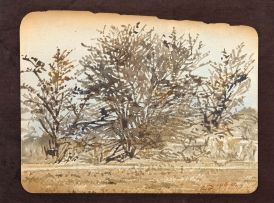 Adolph Jentsch; Arid Landscape with Trees