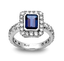 Diamond and sapphire dress ring