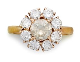 Diamond cluster dress ring