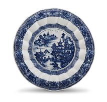 A Chinese Export blue and white Nanking dish, Qing Dynasty, 18th century
