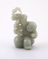 A Chinese jade carving of a young boy, 20th century