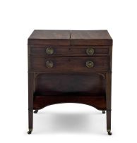 A George III mahogany campaign dressing table